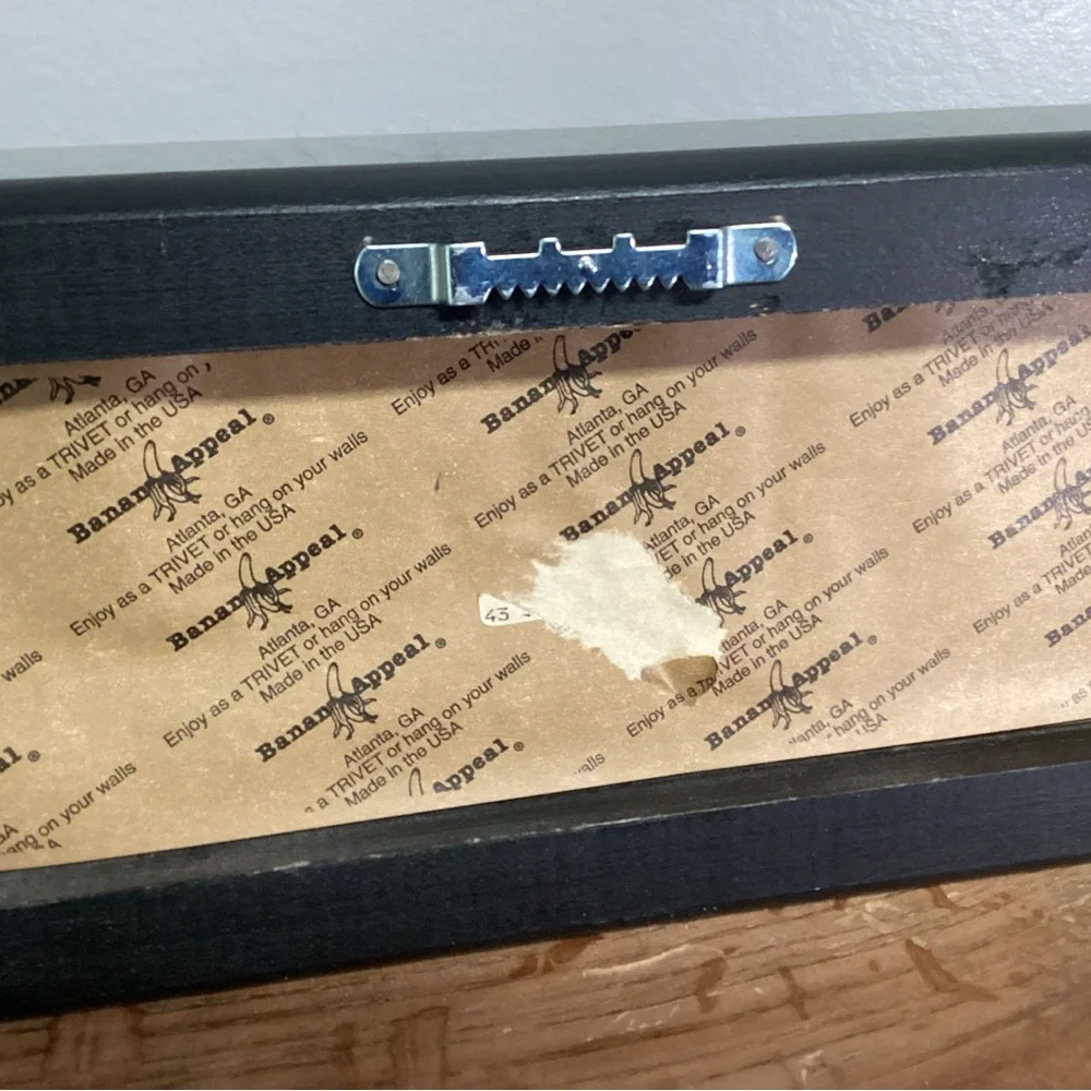 🔵 Vintage - Ceramic Tile & Wood Crafted Eagle Themed Trivet / Decor - Like New - Picture 6 of 11